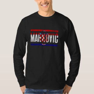 T-shirt Le nom de famille croate Markovic avec le drapeau