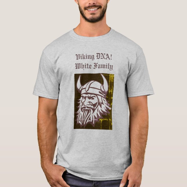T-SHIRT LE NOM DE FAMILLE D'ADN EDIT DE VIKING (Devant)