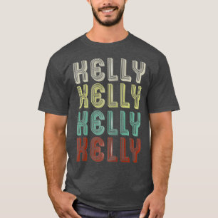 T-shirt Le Nom Est Kelly In Retro Vintage Disco Funny