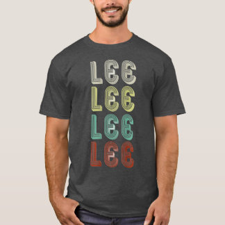 T-shirt Le Nom Est Lee In Retro Vintage Disco Funny