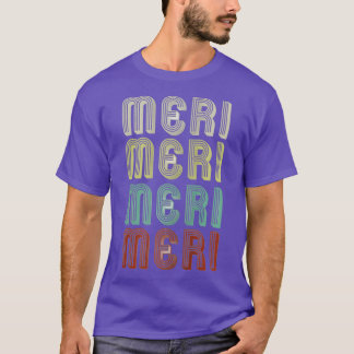T-shirt Le Nom Est Meri Dans Retro Vintage Disco Funny