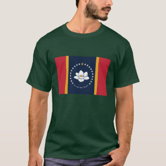 T-shirt Le nouveau drapeau du Mississippi Magnolia