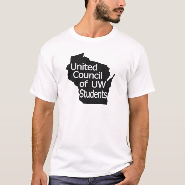 T-shirt Le nouveau logo gris du Conseil des Nations Unies  (Devant)