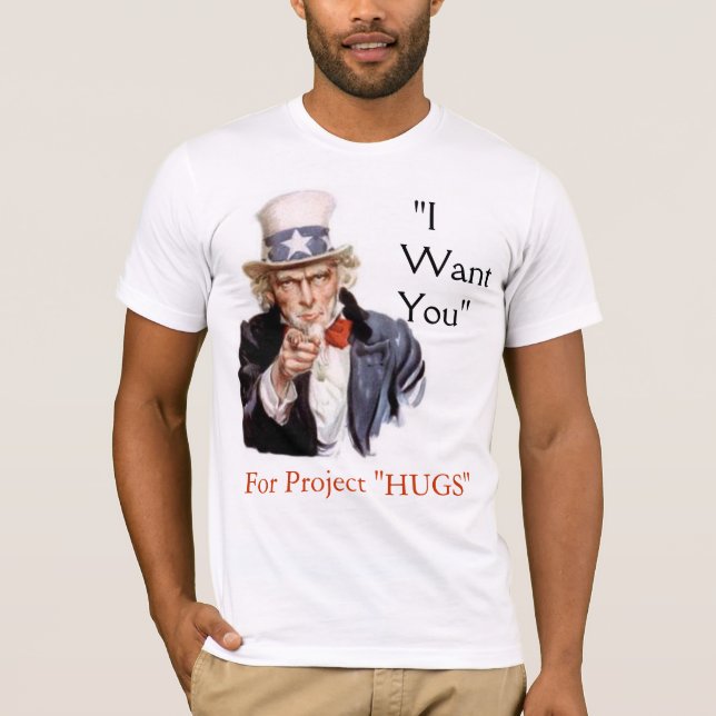 T-shirt Le "Oncle Sam soutient "ÉTREINT le" projet (Devant)