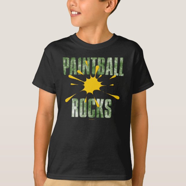 T-shirt Le Paintball bascule (le vert) (Devant)