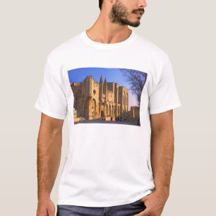 T-shirt Le Palais du Pape à Avignon avec des gens