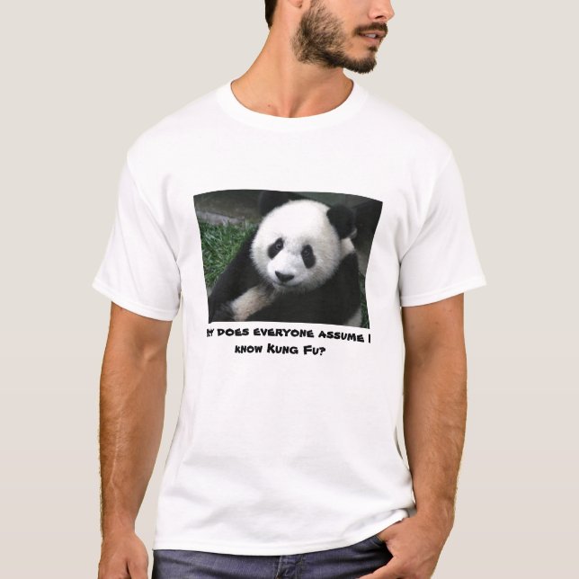 T-shirt Le panda ne connaît pas Kung Fu (Devant)