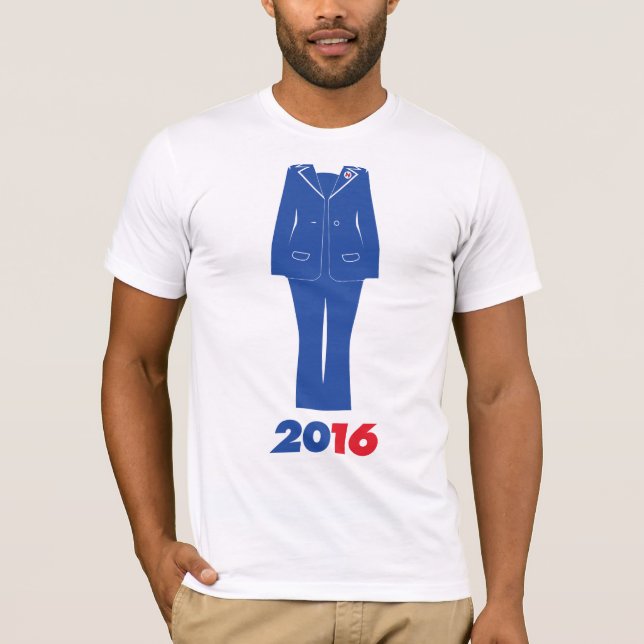 T-shirt Le Pantsuit de Hillary Clinton - 2016 (Devant)