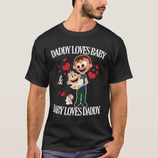 T-shirt Le papa aime le bébé
