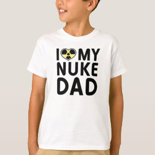 T-shirt Le papa d'arme nucléaire badine la pièce en t