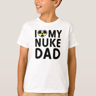 T-shirt Le papa d'arme nucléaire badine la pièce en t