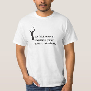 T-shirt le papa d'hockey 'ma croix d'enfant a vérifié le