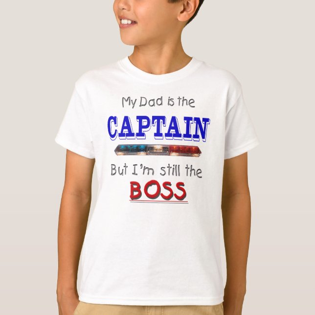 T-shirt Le papa est capitaine (Devant)