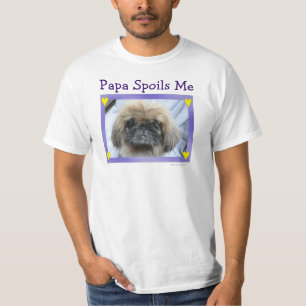 T-shirt Le papa m'abîme chemise de Pekingese