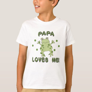 T-shirt Le papa m'aime grenouille