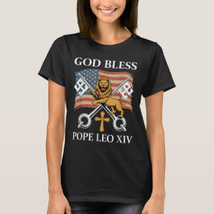 T-shirt Le Pape du Vatican Leo Xiv - Dieu béni le Pape Leo
