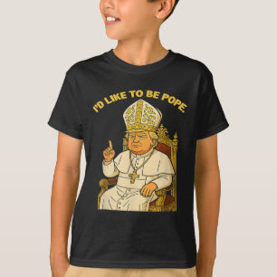 T-shirt Le pape Trump drôle Trump Vatican Christian Retro