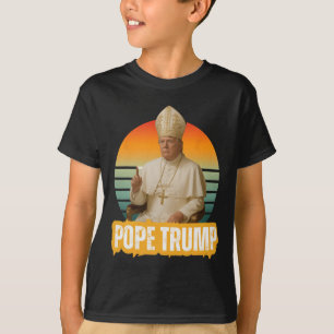 T-shirt Le pape Trump drôle Trump Vatican Christian Retro