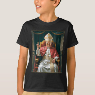 T-shirt Le pape Trump drôle Trump Vatican Christian Retro