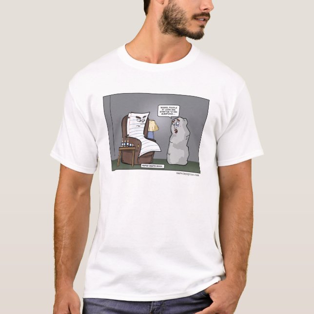 T-shirt Le papier bat la roche (Devant)