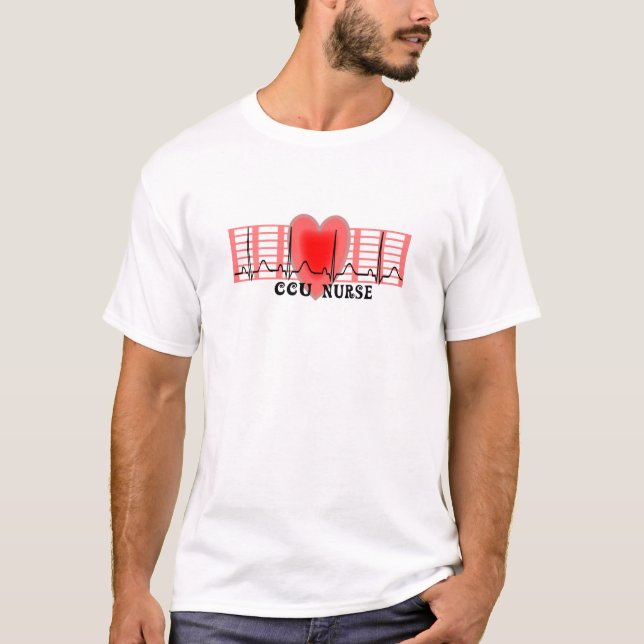 T-shirt Le papier et le coeur d'Ekg de cadeau d'infirmière (Devant)