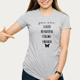 T-shirt Le papillon de motivation de la femme