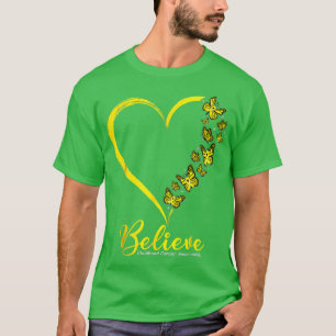 T-shirt Le papillon d'or croit la sensibilisation au cance