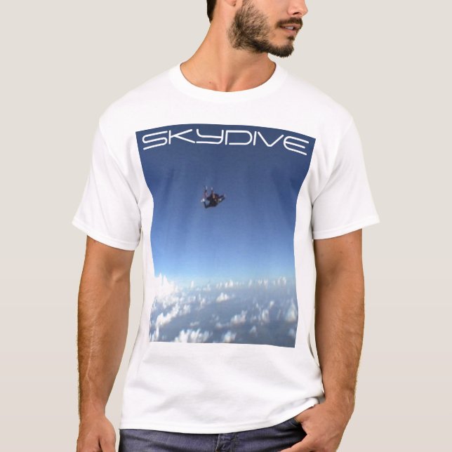 T-shirt le parachute skydive de parachutisme opacifie la (Devant)