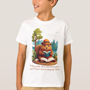 T-shirt Le paradis littéraire de Beaver pour les amateurs 
