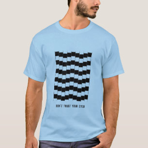 T-shirt Le parallèle raye l'illusion géométrique-optiqu