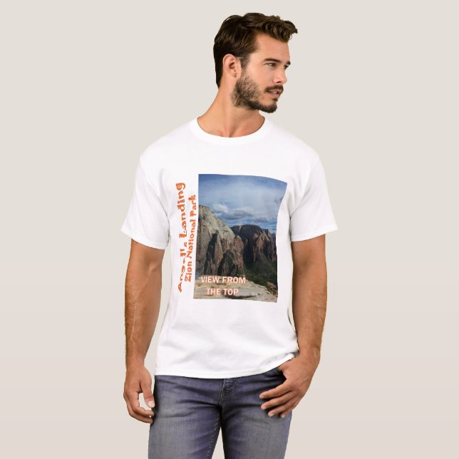 T-shirt Le parc national 2 de Zion de l'atterrissage de (Devant entier)
