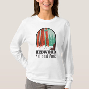 T-shirt Le Parc National De Redwood En Californie Vintage