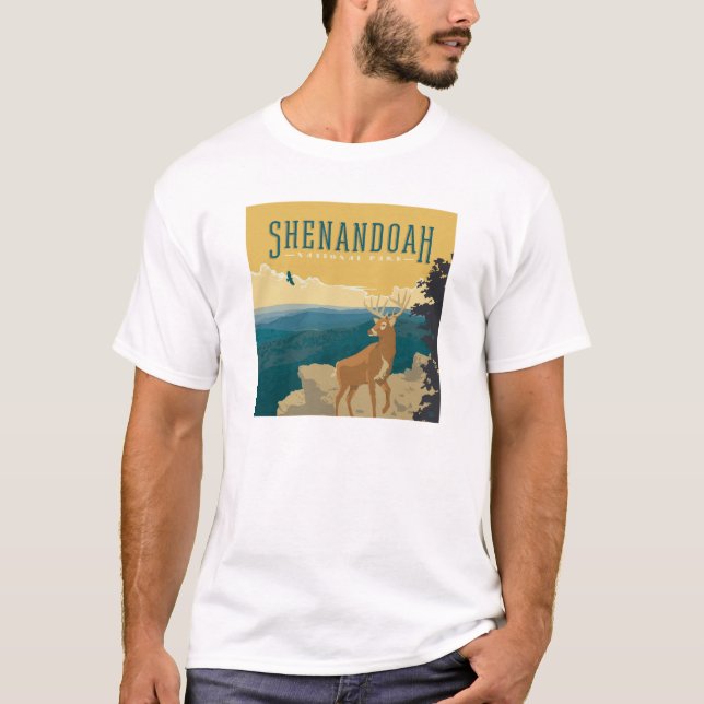 T-shirt Le Parc national de Shenandoah | Cerf (Devant)