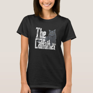T-shirt Le Parrain Chat Maine Coon Chat Père Mafieux Moust