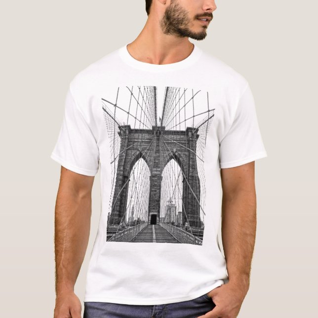 T-shirt Le passage couvert de pont de Brooklyn (Devant)