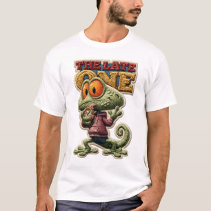 T-shirt Le Patch Brodé de Caméléon Drôle du Retardataire