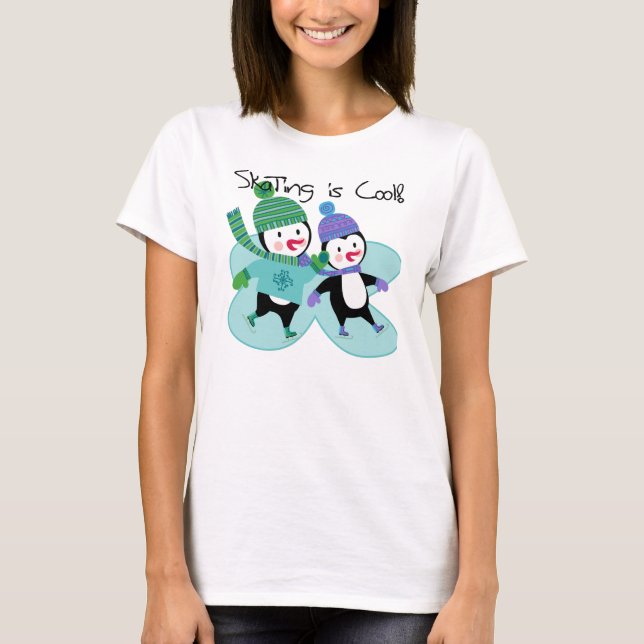 T-shirt Le patinage de pingouins est frais (Devant)