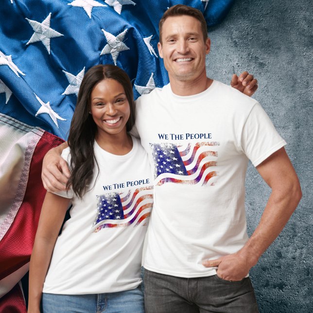 T-shirt Le Patriote Du Drapeau Américain, Nous Le Peuple (American Flag Patriot, We The People T-Shirt - Men's and Ladies)