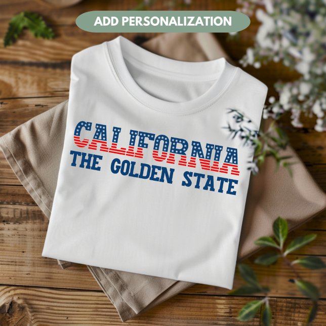 T-shirt Le Patriotique De Californie L'État D'Or Personnal (Créateur téléchargé)