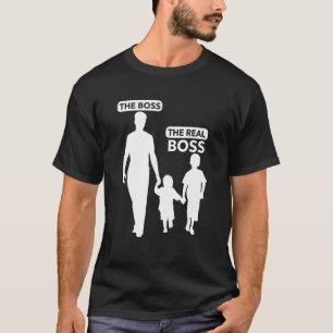 T-shirt Le Patron Le vrai Patron Papa Vieux Fils Fête des 