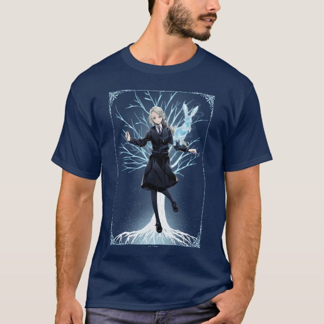 T-shirt Le Patronus lapin d'Anime Luna Lovegood (Devant)