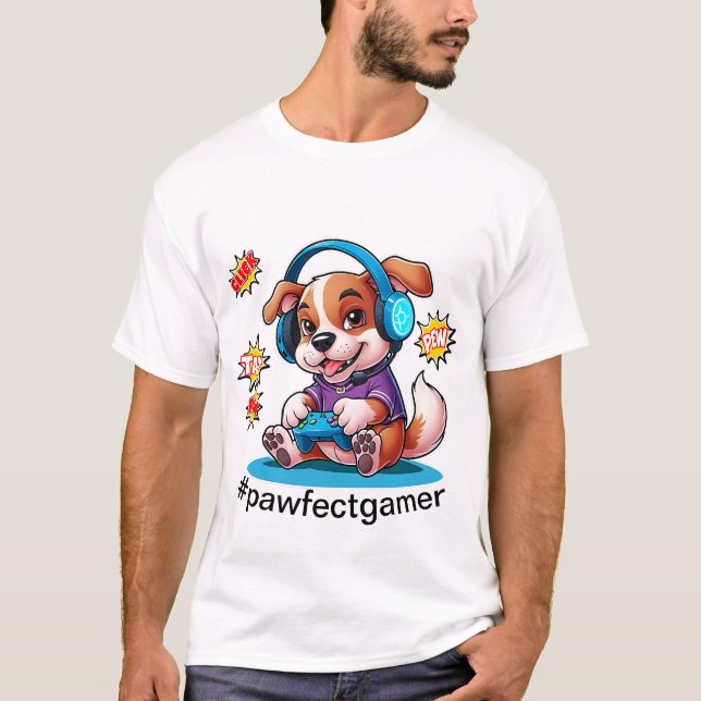 T-shirt Le pawfectgamer (Devant)