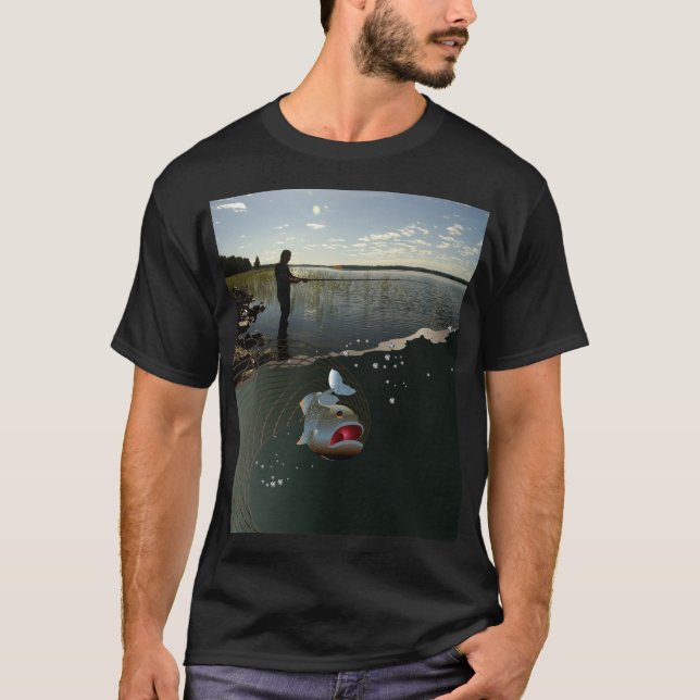 T-shirt Le pêcheur ​ ​ ​ ​ ​ ​. Bonne pêche (Devant)