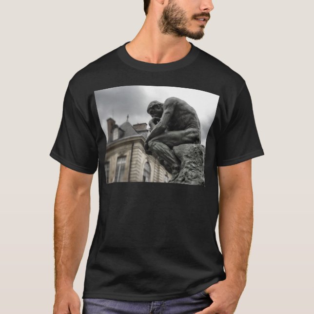 T-shirt Le penseur Rodin Paris Sculpture (Devant)