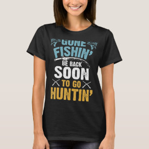 T-shirt Le père du chasseur est allé à la pêche, sera bien