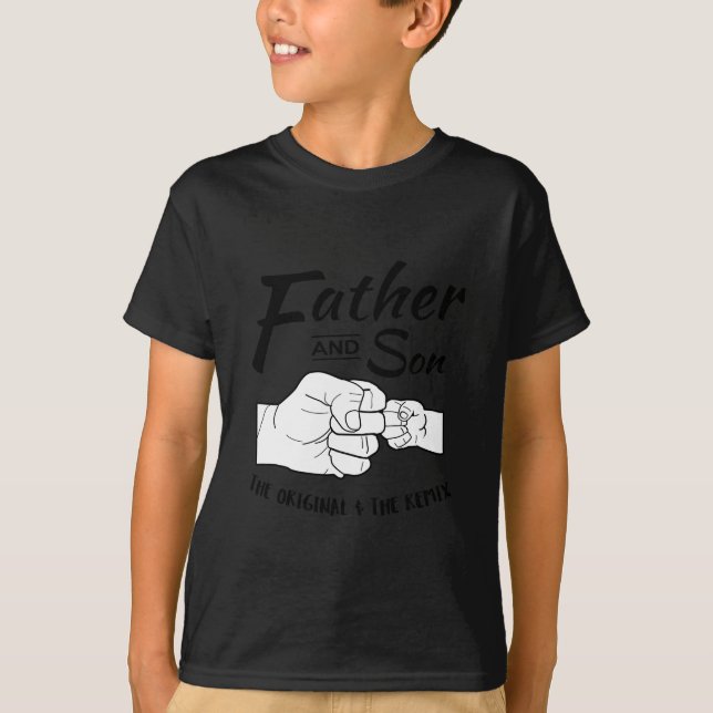 T-shirt Le père et le fils Fist bump (Devant)
