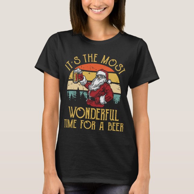 T-shirt Le Père Noël Est Le Moment Le Plus Merveilleux Pou (Devant)