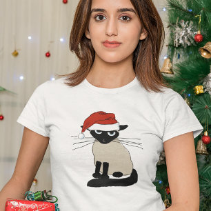 T-shirt Le père noël siamois - chat drôle de Kitty de N