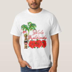 T-shirt Le Père Noël Tiki Mele Kalikimaka