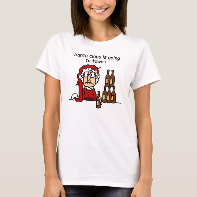 T-shirt Le Père Noël va en ville (Devant)